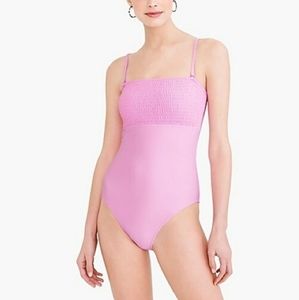 JCrew smocked one piece swimsuit